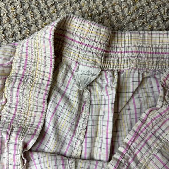 Cute vintage y2k low rise gingham plaid mini/ micro lace shorts - Picture 4 of 6